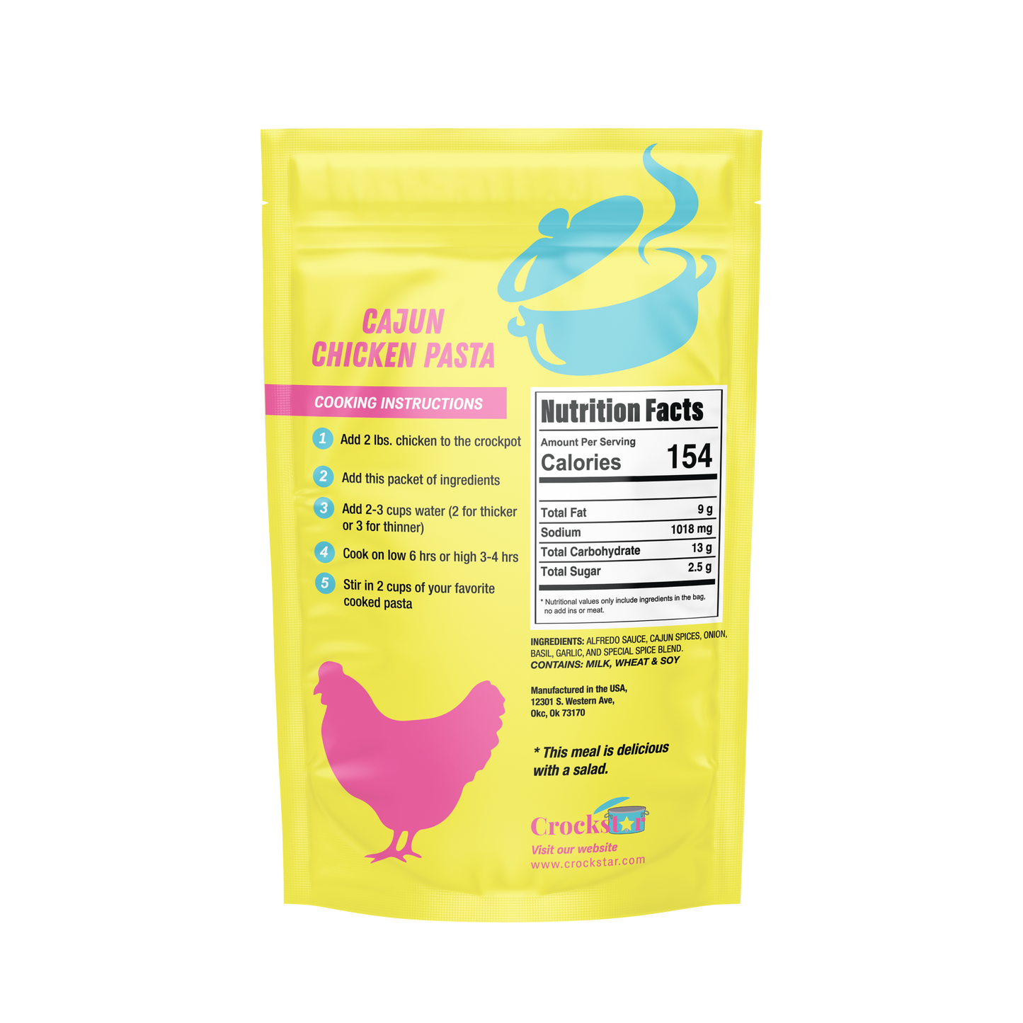 Crockstar Cajun Chicken Pasta
