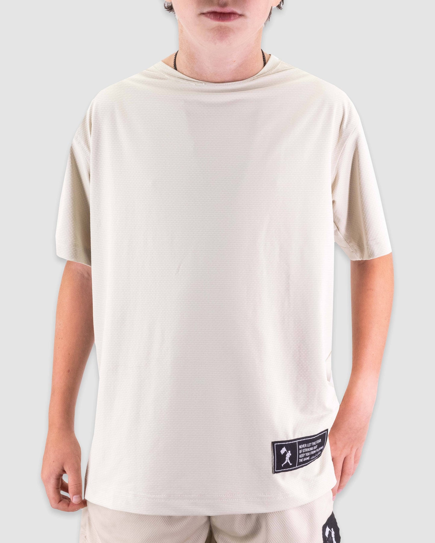 Diamond Flex Lite Oversized Training Tee (Cream) - Youth: Youth Small