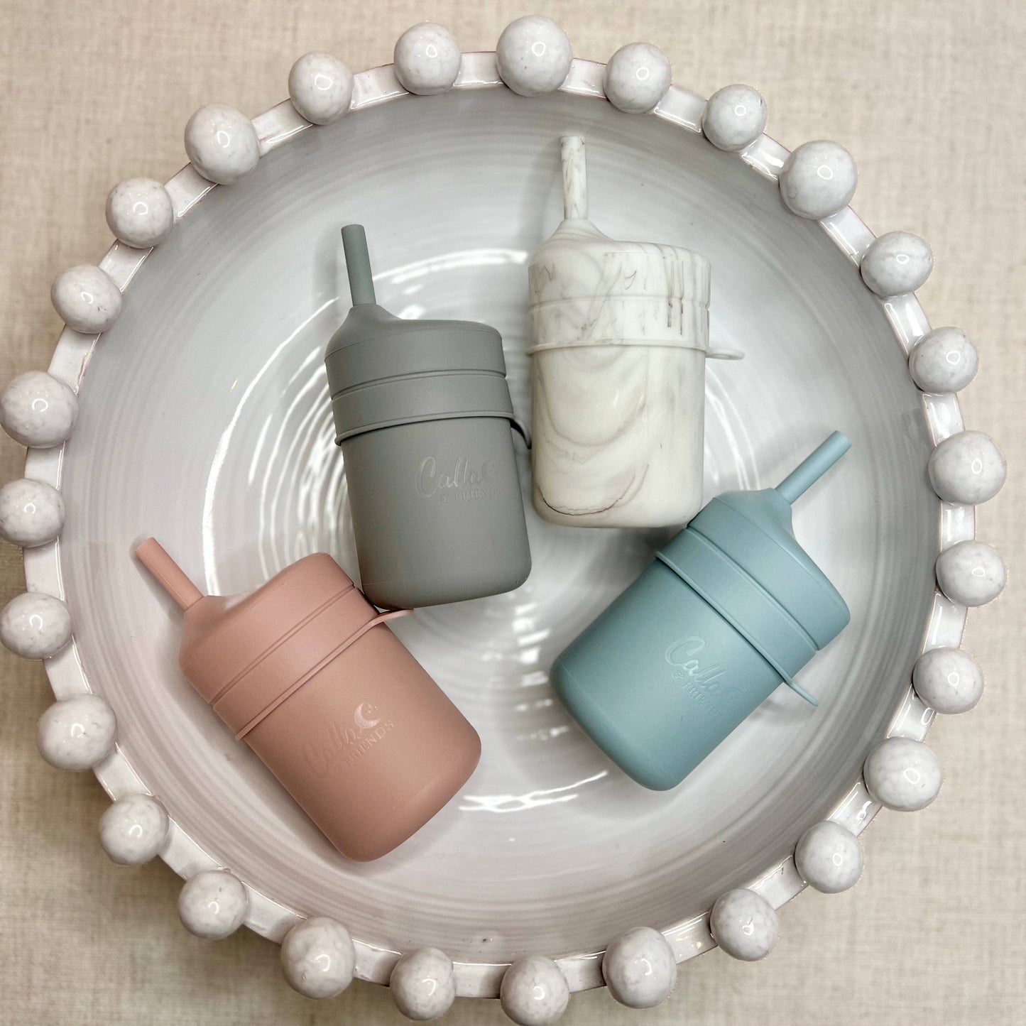 Silicone Transitional Straw Cup: Petal Pink