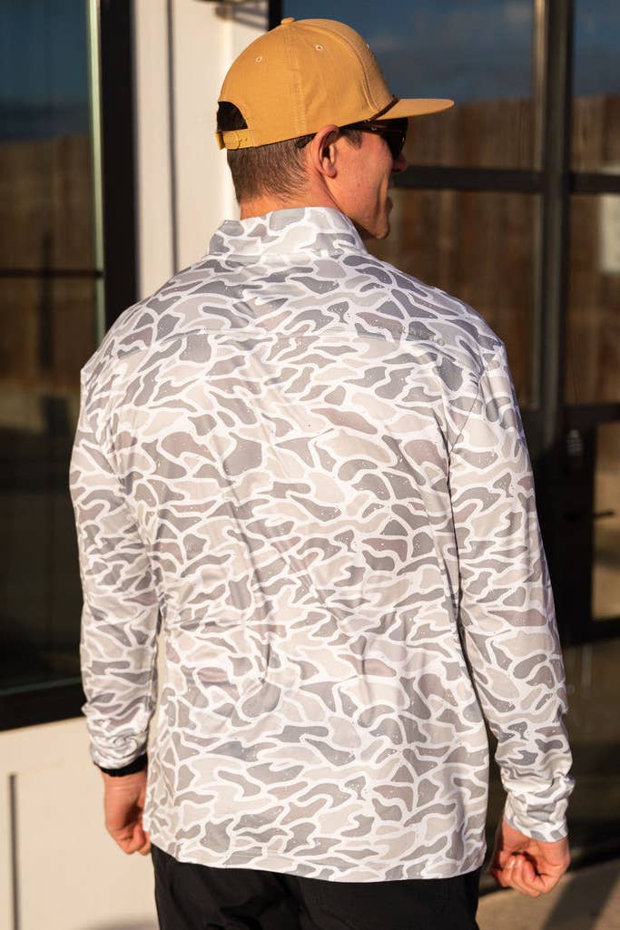 Burlebo Performance Quarter Zip - White Camo