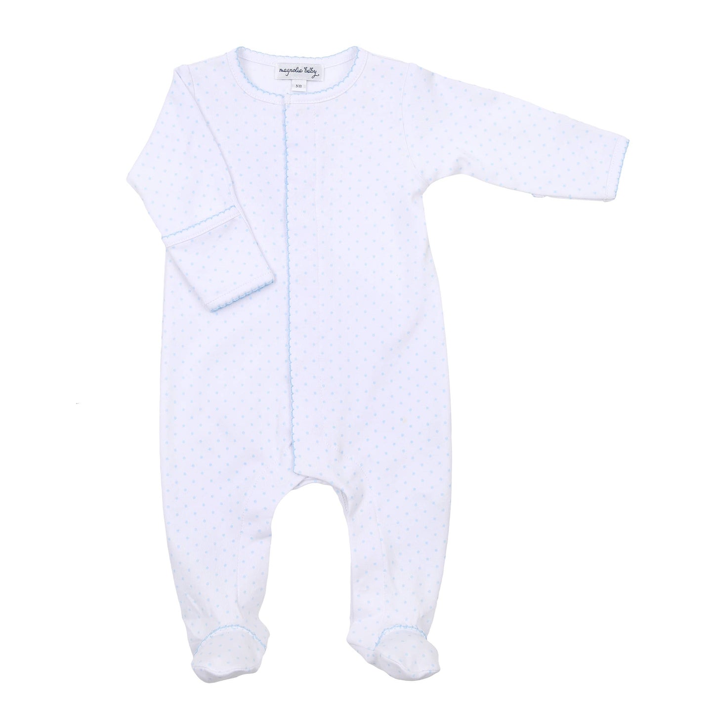 Mini Dots Footie - Blue: