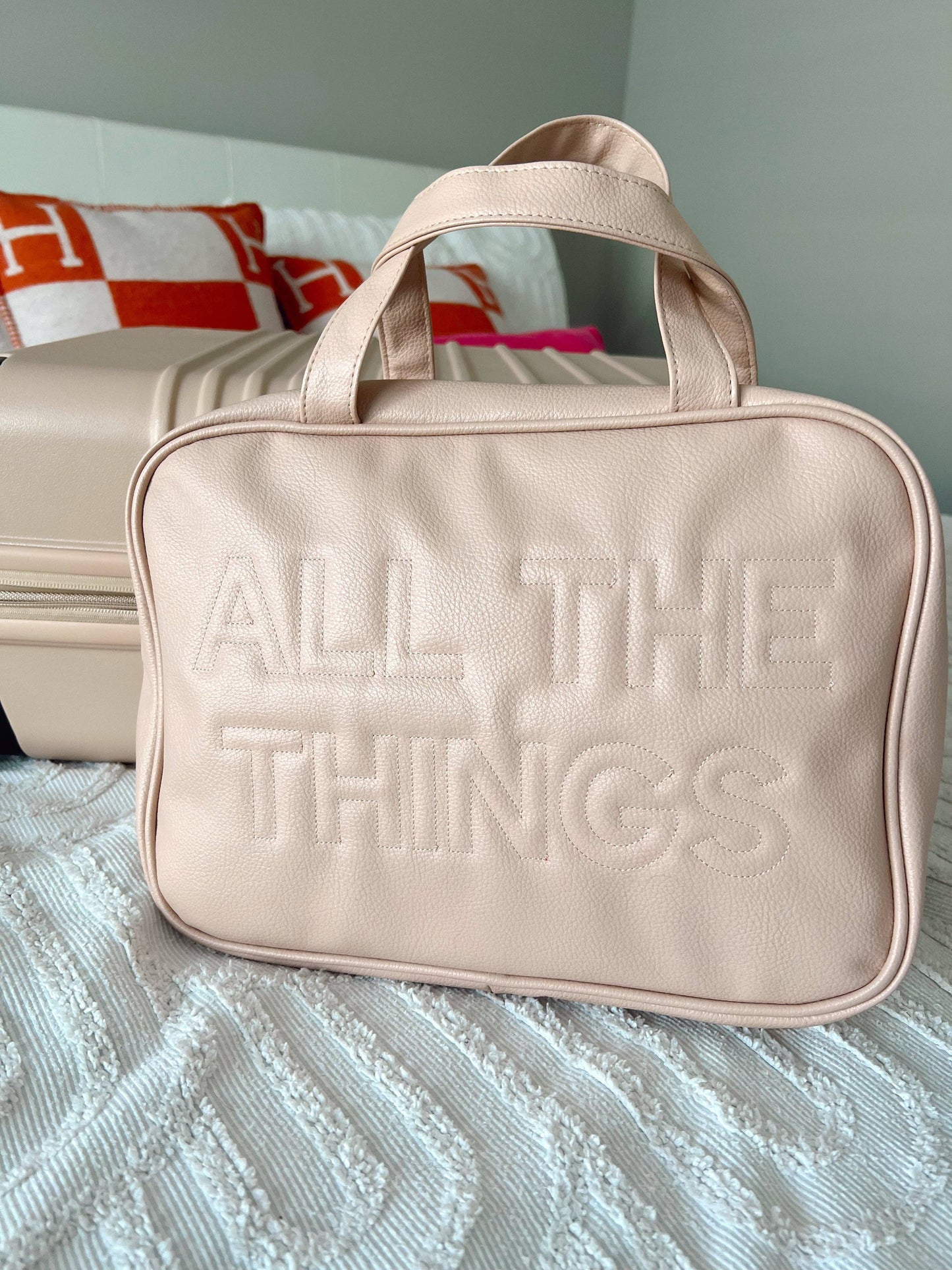 All The Things - Leather Hanging Bag: Black Leather