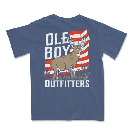 OLE BOY: Patriotic Buck Pocket Tee