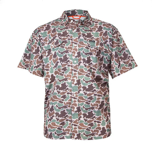 S/S Camo Button Down- FIELDSTONE