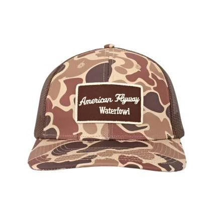 AMERICAN FLYWAY WATERFOWL
Brown Old School AFW Style w- Brown Patch and Brown Mesh