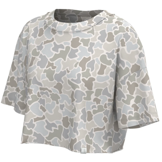 Boxy crop tee Local girl Camo