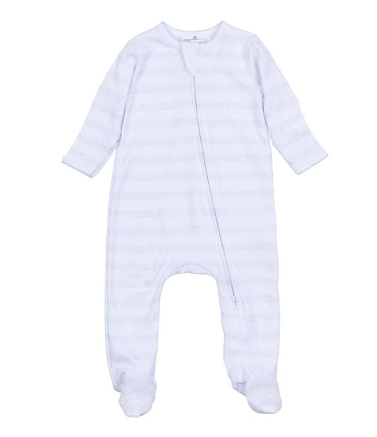 Baby of mine blue zip footie magnolia baby