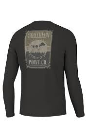 Boys' Southern Point Co. Long Sleeve Southern Outdoors T-Shirt - Charcoal