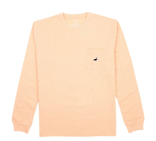 Properly tied Parker Pocket Tee LS Melon