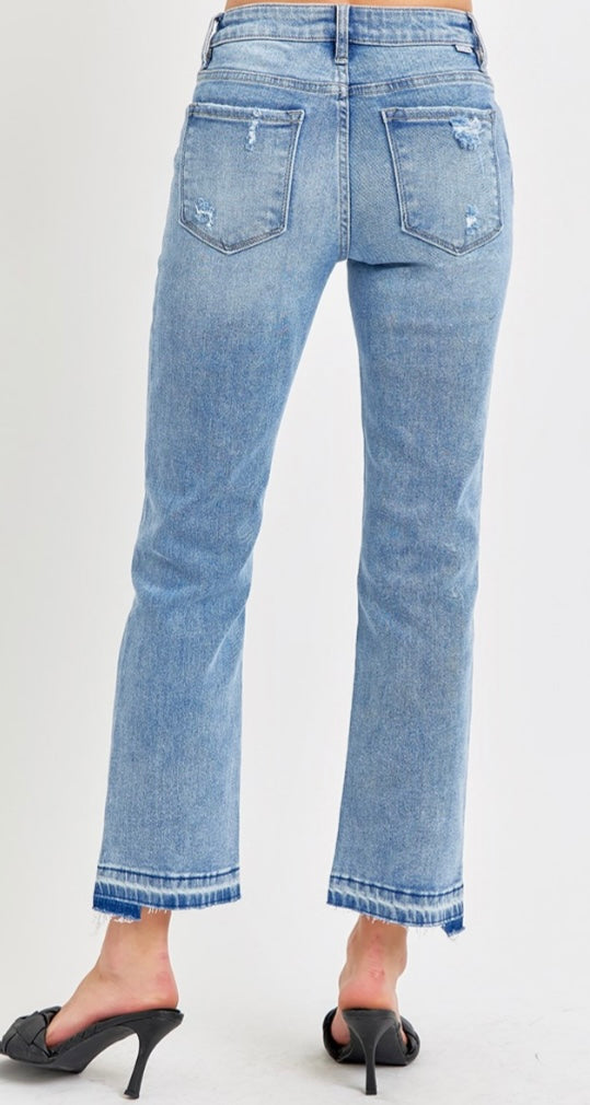 Risen jeans MID RISE-ANKLE STRAIGHT-UNEVEN RELEASED HEM JEANS RDP5283