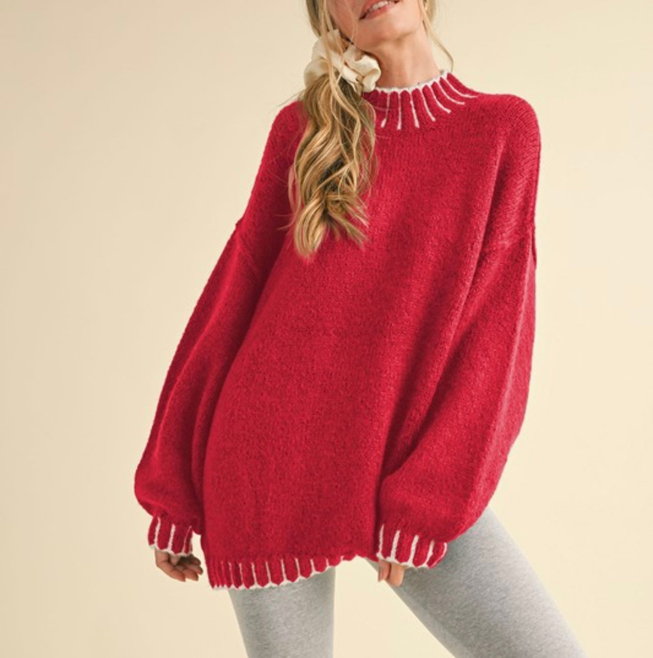 Oversized Scarlett red sweater