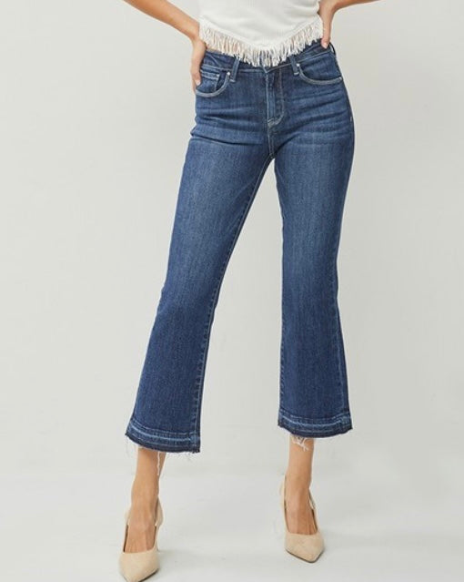 Risen jeans HIGH RISE CROPPED FLARE JEANS