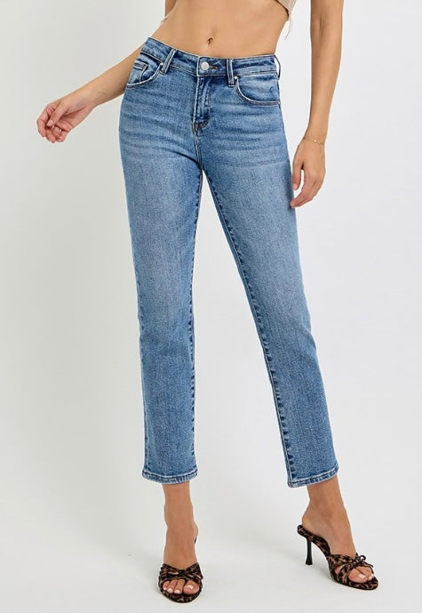 Risen jeans MID RISE-ANKLE STRAIGHT-SLIM JEANS RDP5290