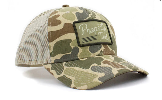 Properly Tied: Sportsman Trucker Hat Vintage Camo