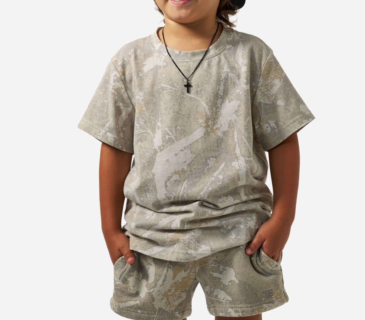 Burlebo youth vintage washed tee - drifter camo