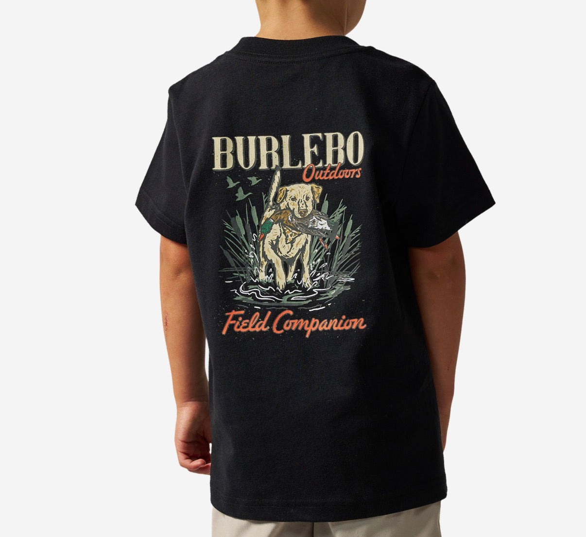 Burlebo youth ss tee - field companion - black