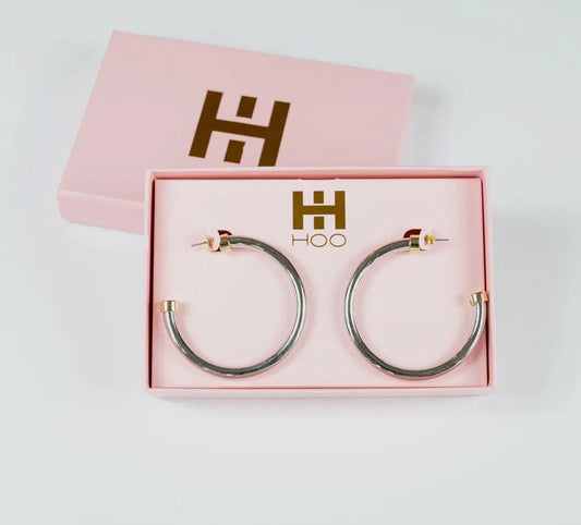 Hoo hoops- silver with gold caps