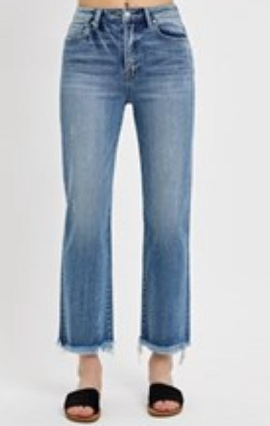 Risen jeans RDP5116 raw edge cropped