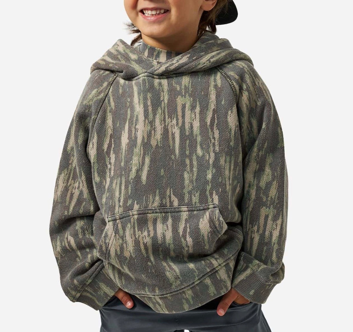 Burlebo youth vintage washed hoodie - midland camo