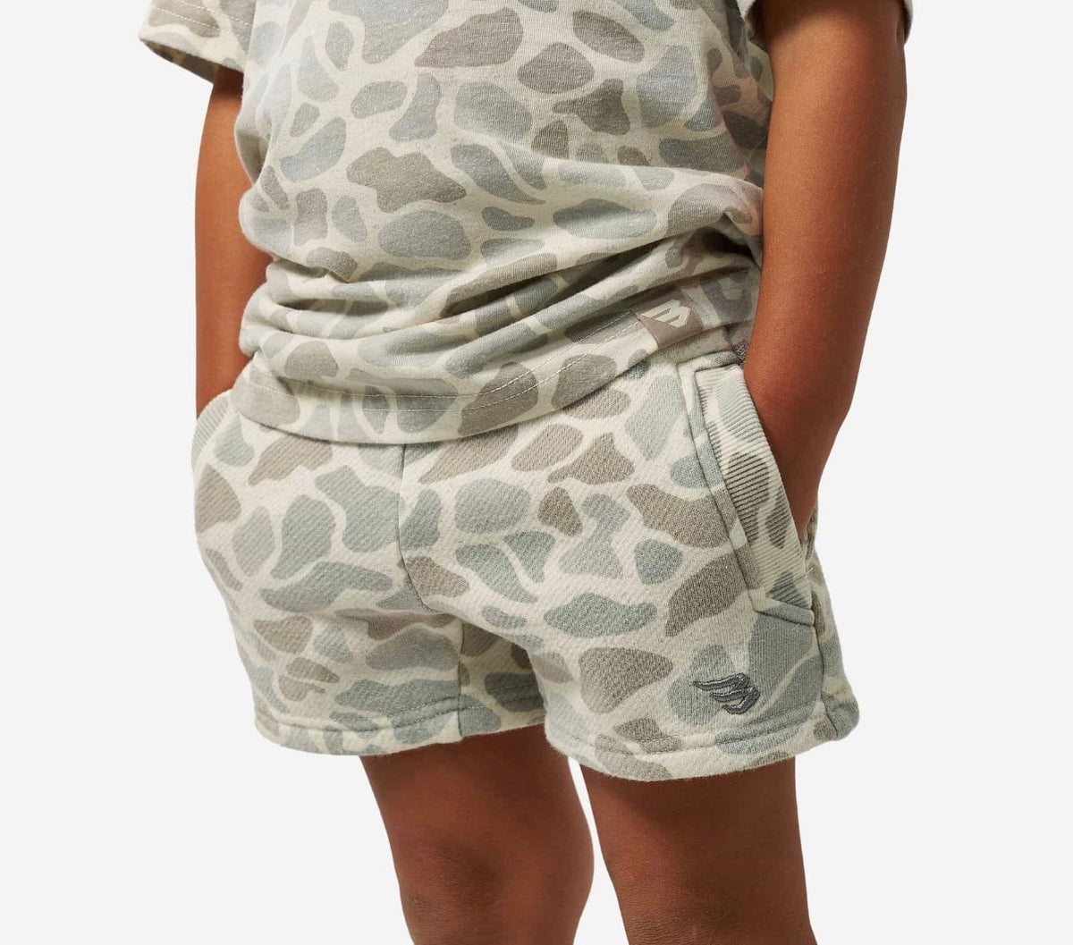 Burlebo youth vintage washed shorts - classic deer camo