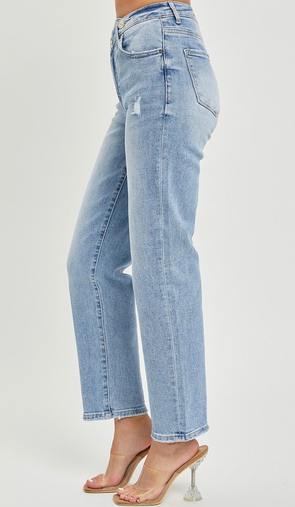 RISEN HIGH RISE CROSSOVER TAPERED JEANS RDP5060