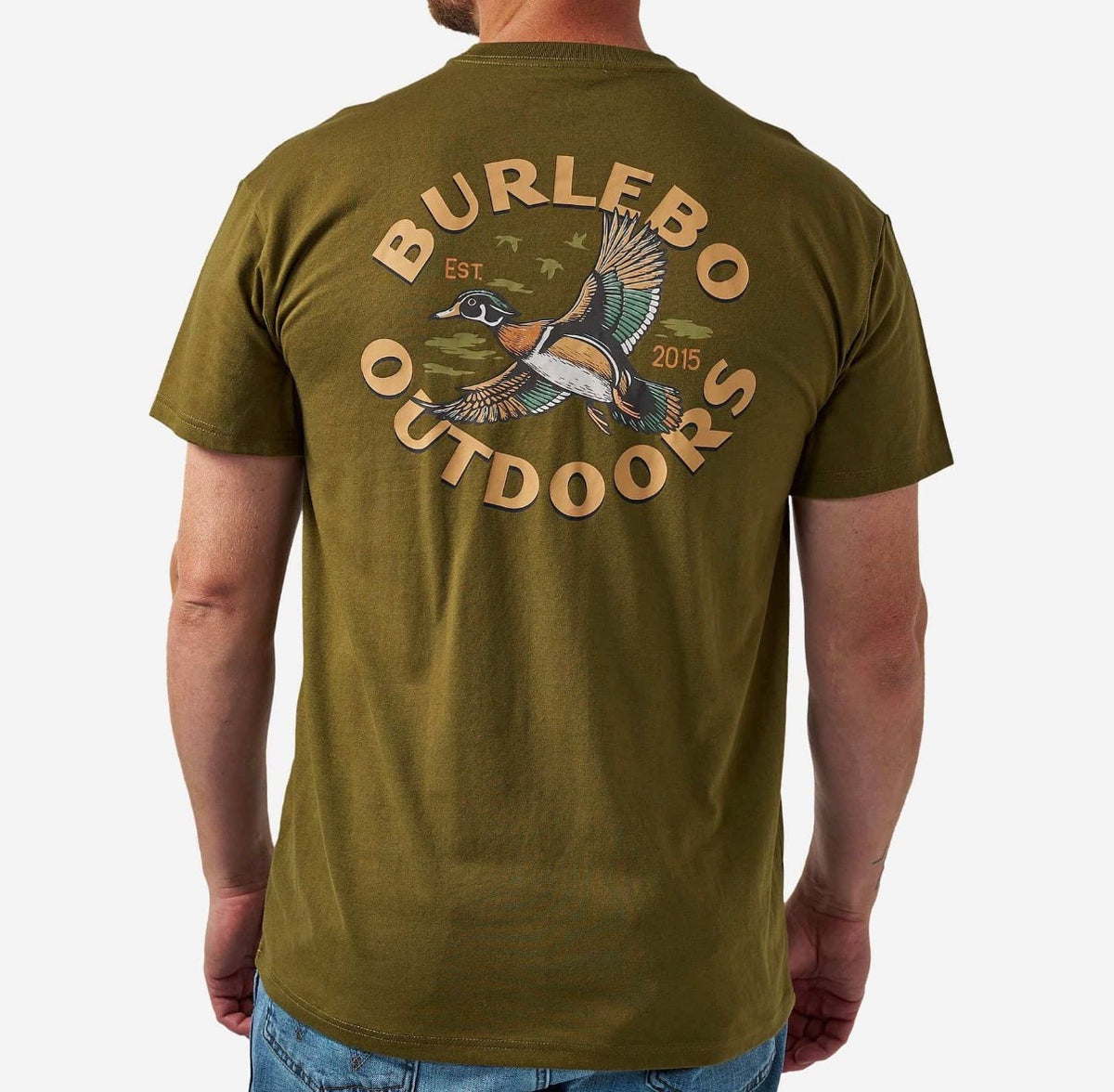 Burlebo short sleeve tee- wood duck - hunter green