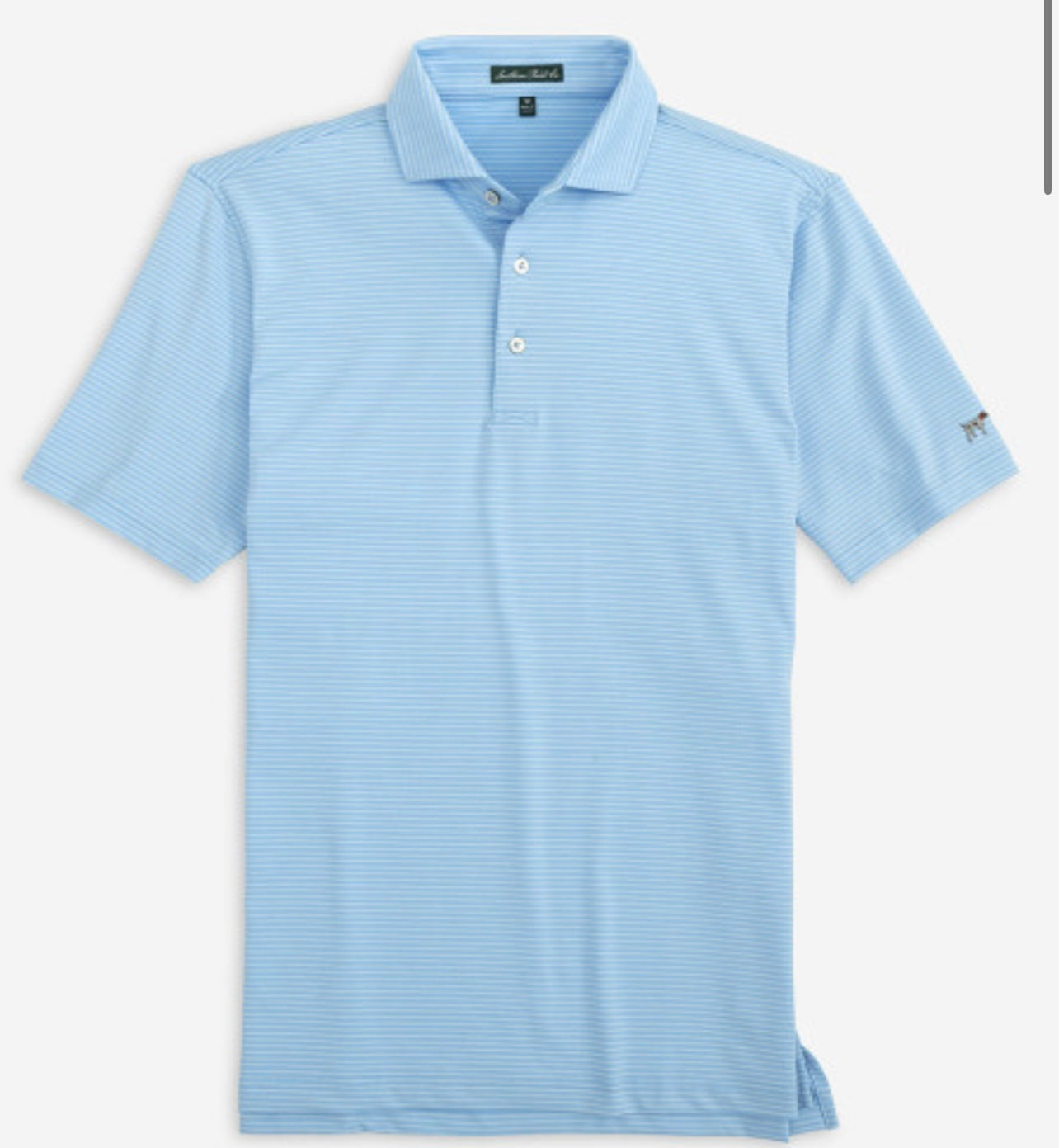 Southern Point Co. Dune Stripe Polo Shirt - Powder Blue