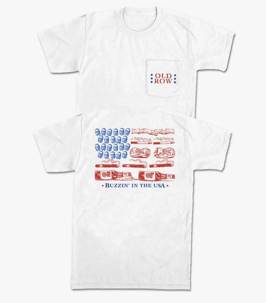 Old row buzz in’ in the USA tee