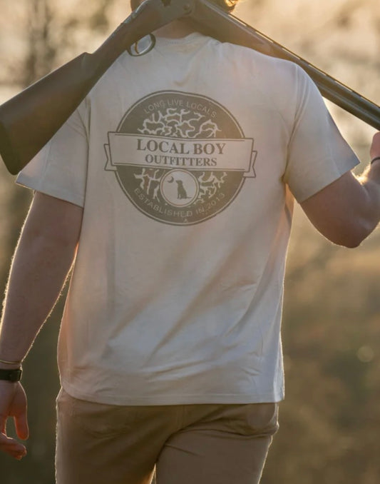 Local boy Graphic Short Sleeve Heather Blend Crew -
Vintage Sphere - sand