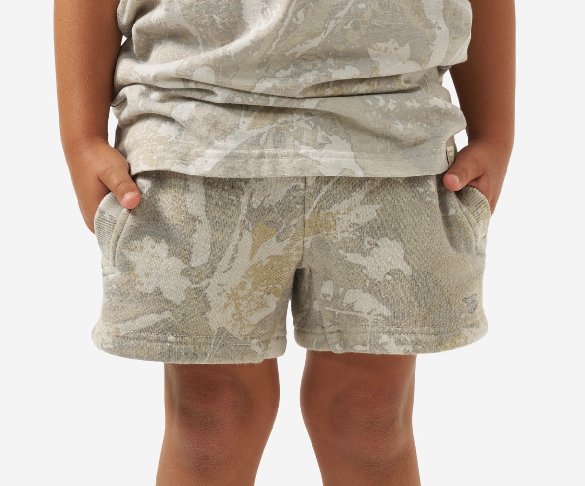 Burlebo youth vintage washed shorts - drifter camo
