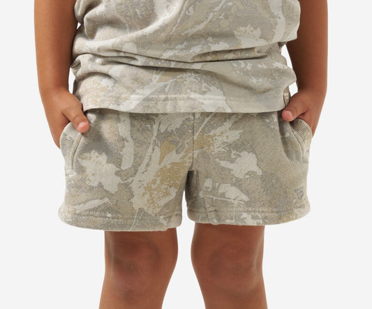 Burlebo youth vintage washed shorts - drifter camo
