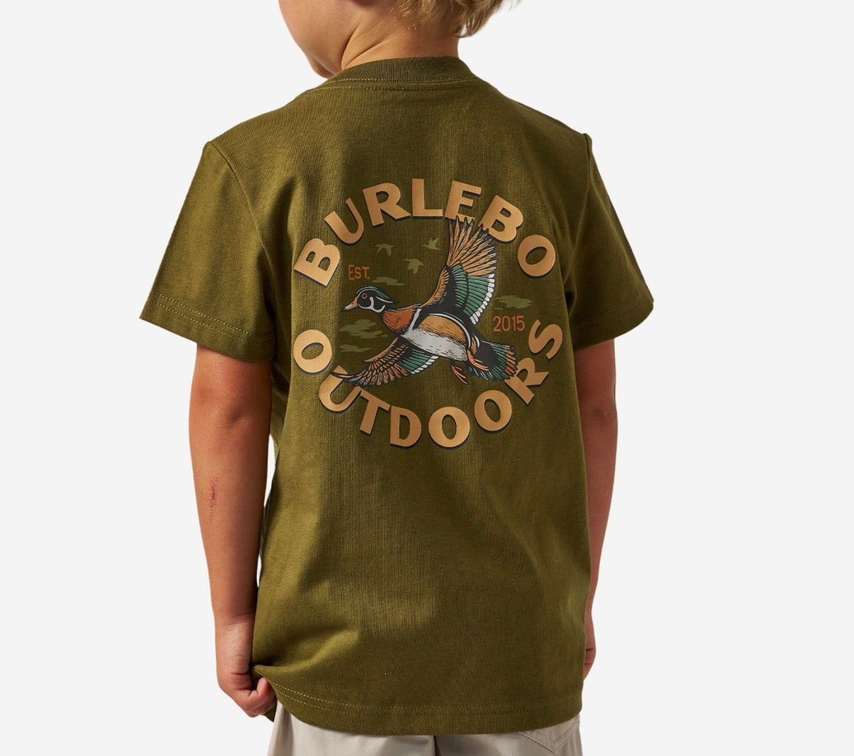 Burlebo youth ss tee - wood duck - hunter green
