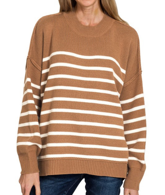 Oversized striped sweater