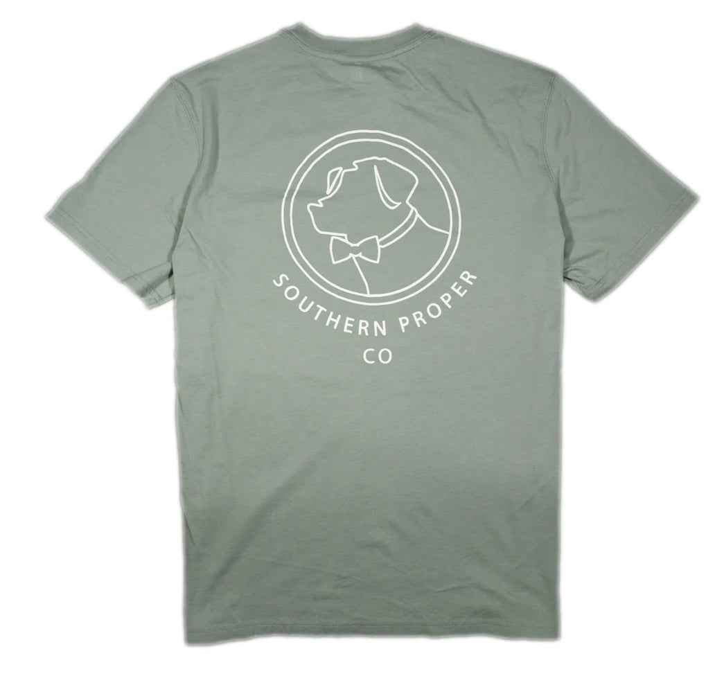 Southern proper green dog logo