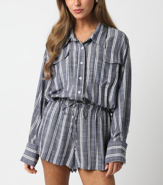 Bonnie linen romper