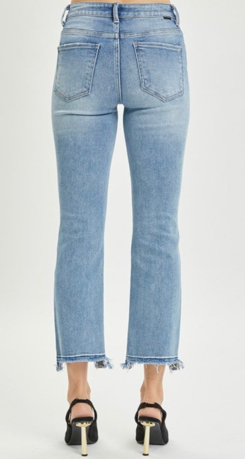 Risen jeans HIGH RISE DISTRESED STRAIGHT JEANS RDP5587