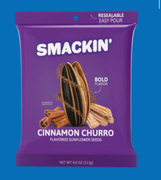 Smackin’ Sunflower Seeds Cinnamon Churro large bag