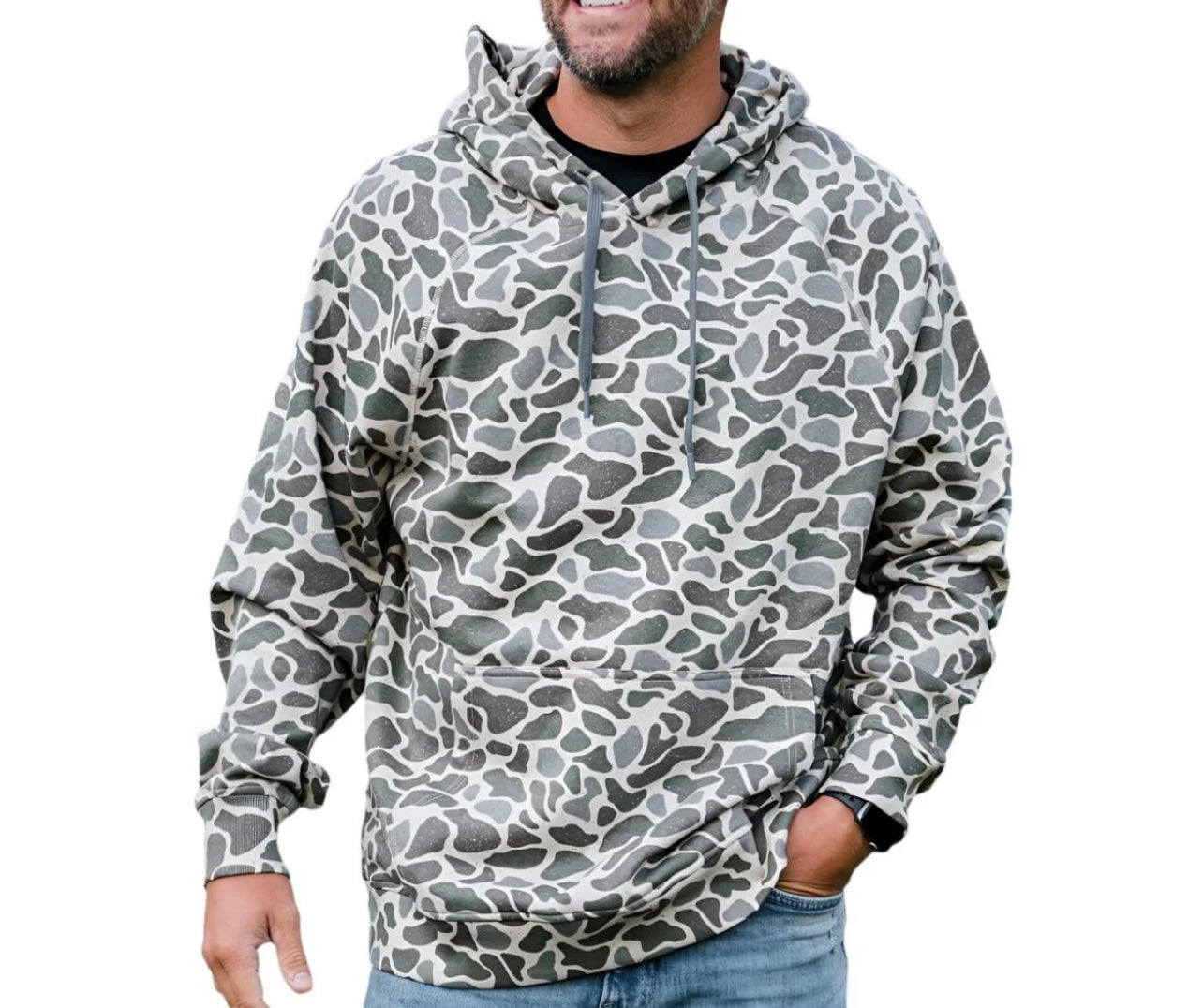 BURLEBO CLASSIC DEER CAMO FLEECE HOODIE