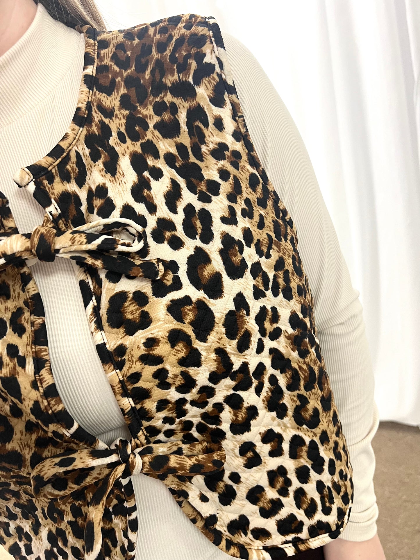 Quilted Leopard vest