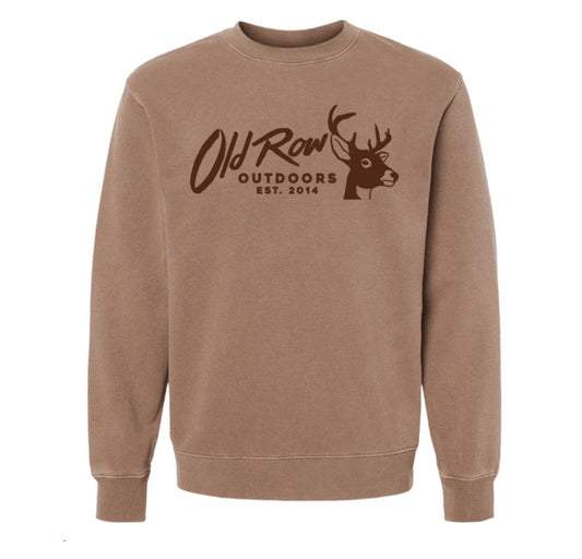 Old row Crewneck Long Sleeve Sweatshirt in Buck Pigment