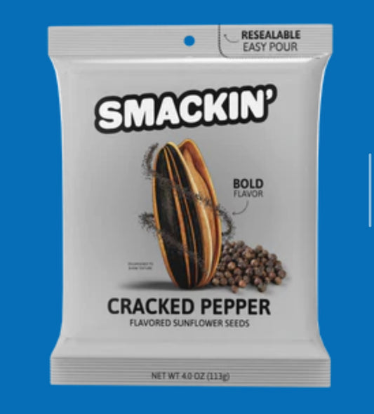 Smackin’ Sunflower Seeds Cracked Pepper Large bag