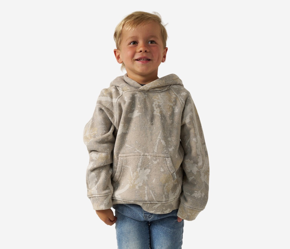 Burlebo youth vintage washed fleece hoodie - drifter camo