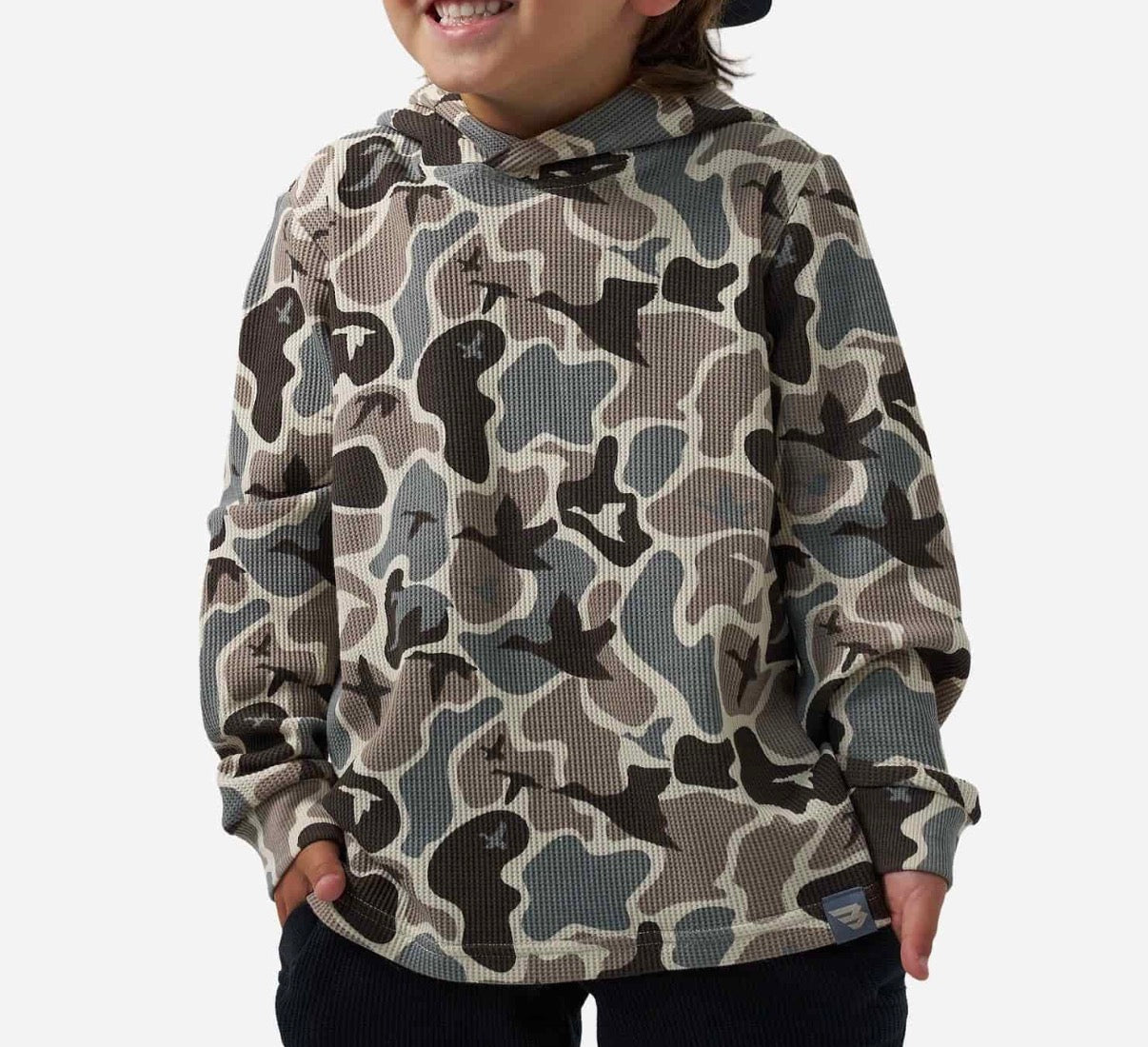 Burlebo youth thermal hoodie - mallard mayhem camo