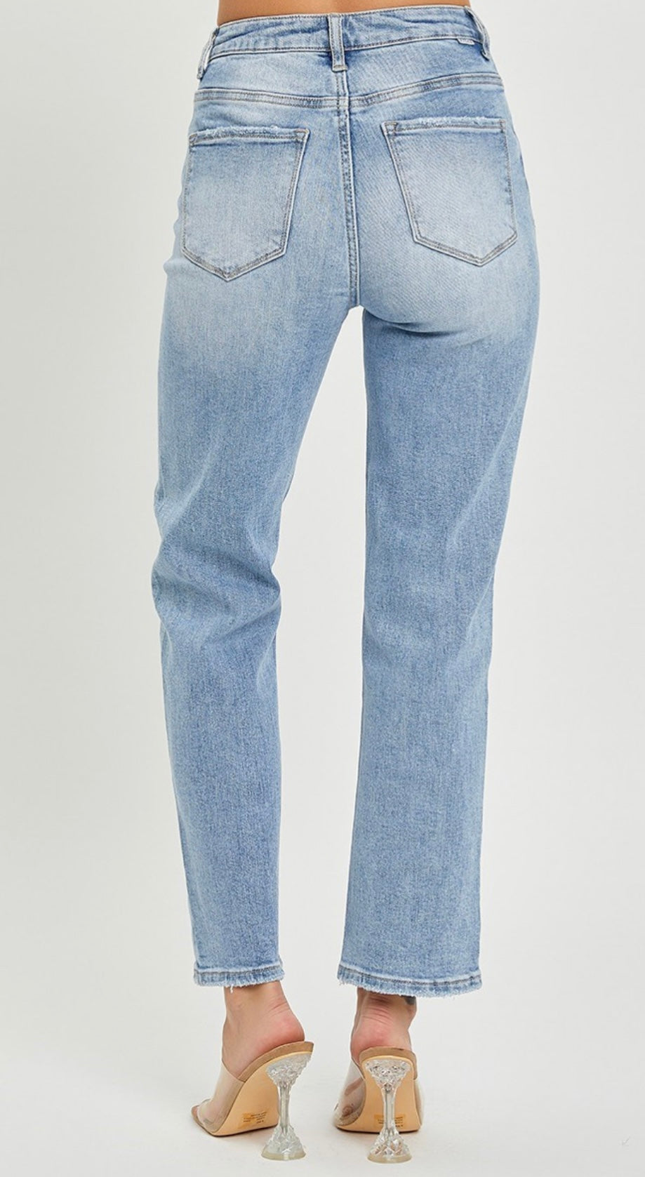 RISEN HIGH RISE CROSSOVER TAPERED JEANS RDP5060