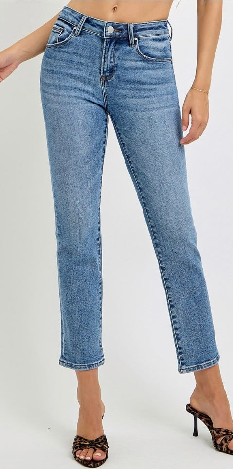 Risen jeans MID RISE-ANKLE STRAIGHT-SLIM JEANS RDP5290