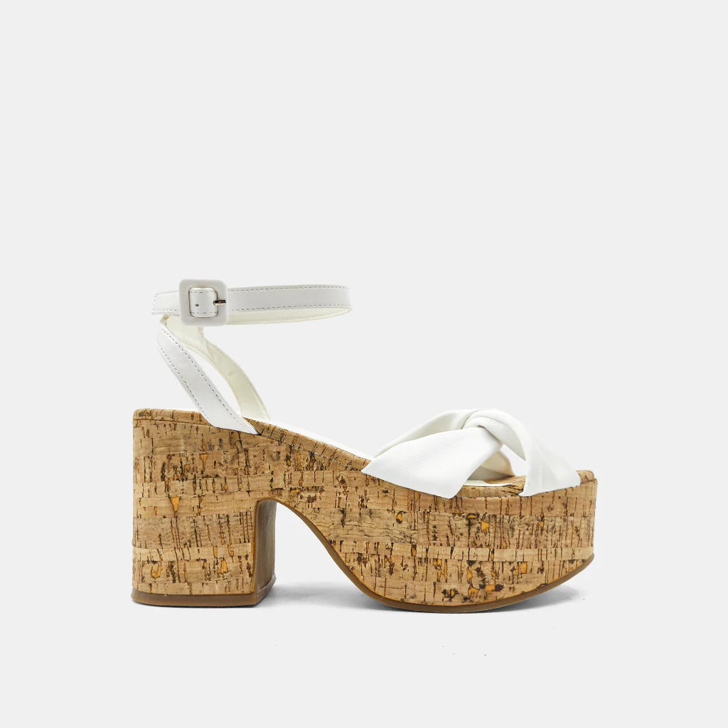 Shu shop Jewel White Platform Sandal