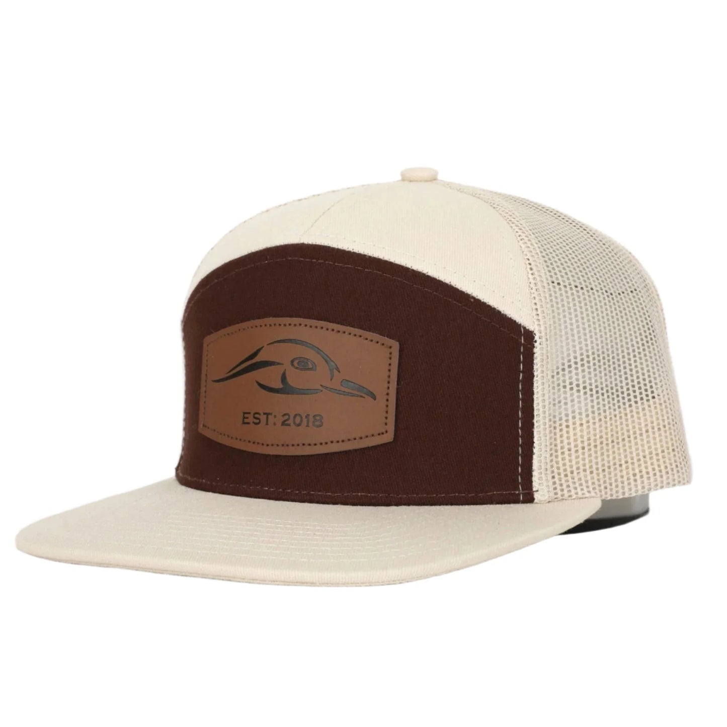 AMERICAN FLYWAY WATERFOWL
AF Waterfowl Leather Patch 7 Panel Trucker