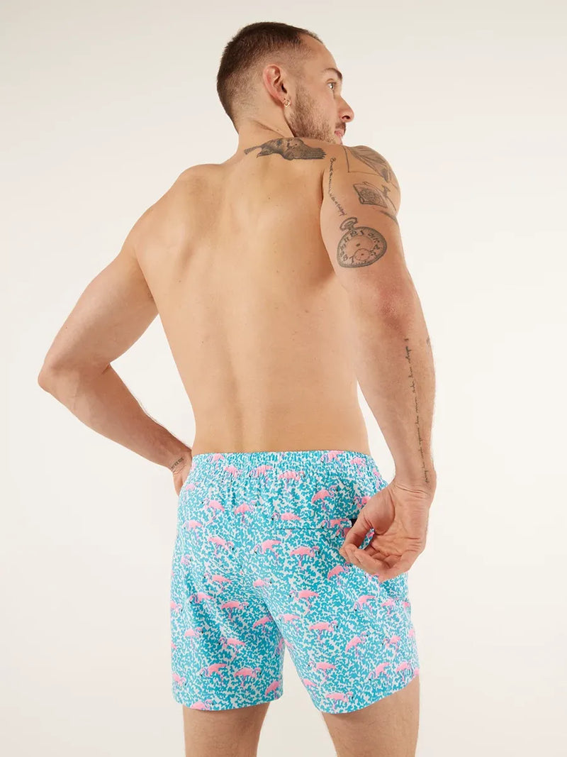 Chubbies The Domingos Are For Flamingos swim trunks 5.5 in