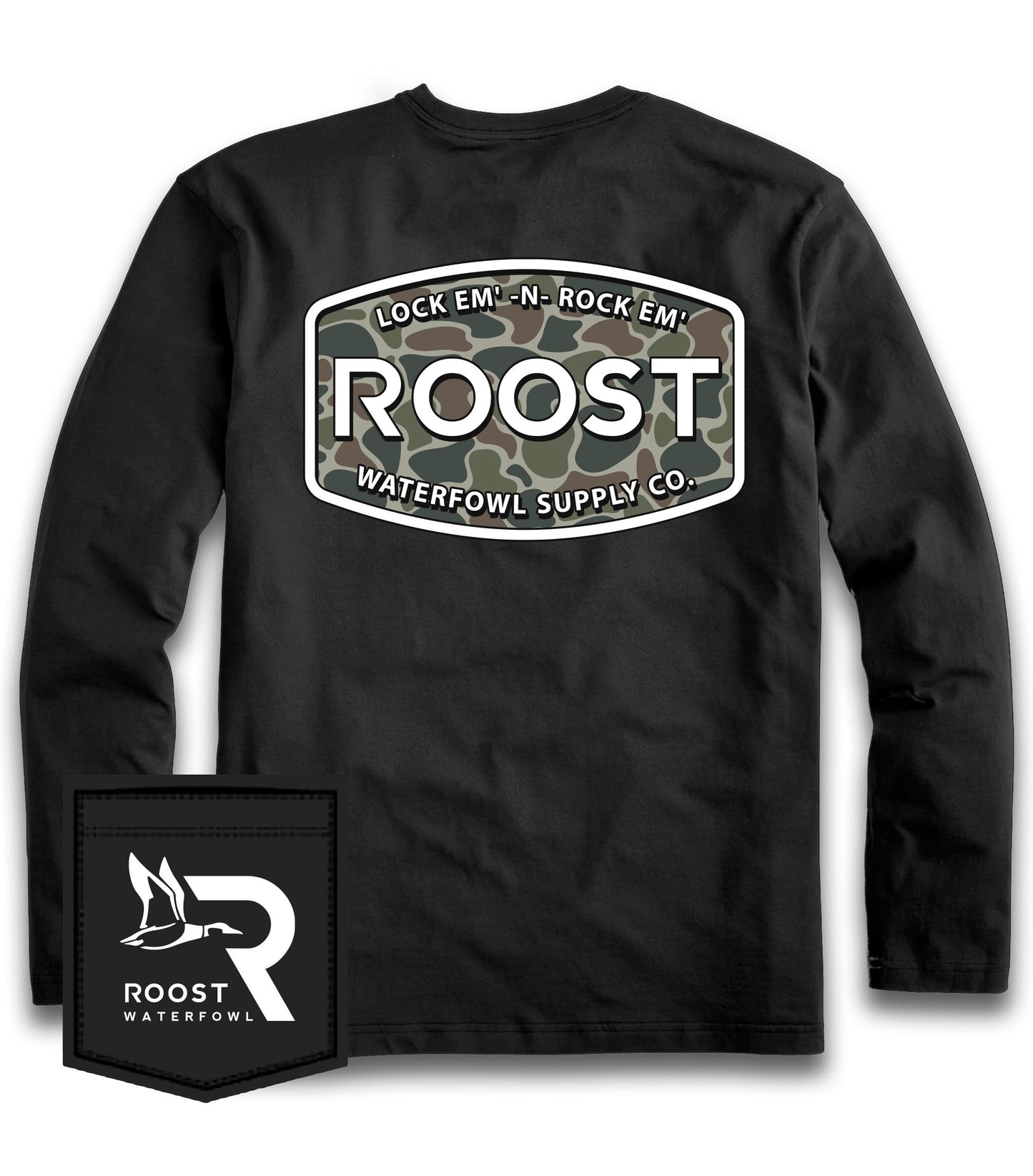Roost fieldstone youth Camo Logo LS