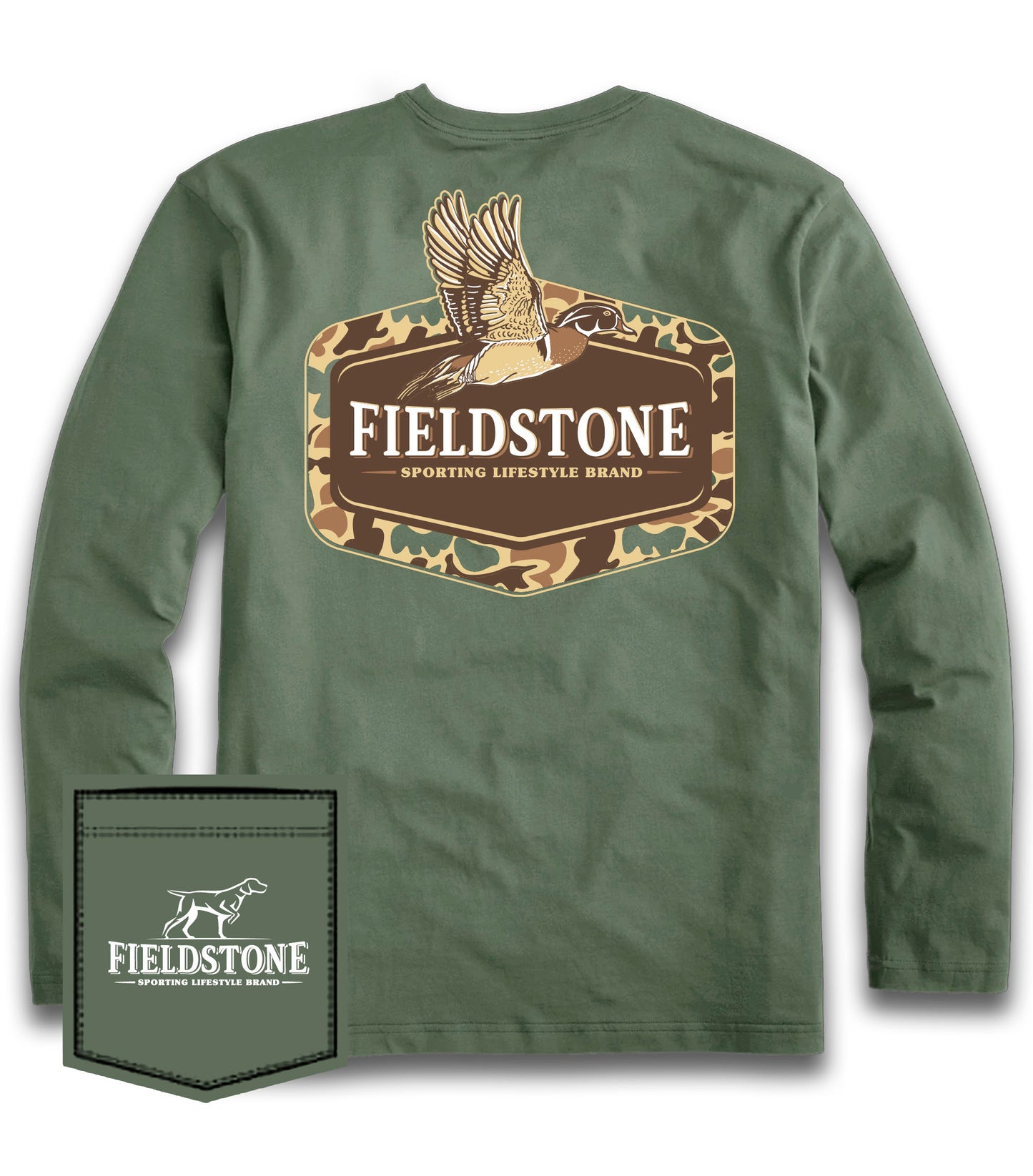 Fieldstone Camo Wood Duck youth LS